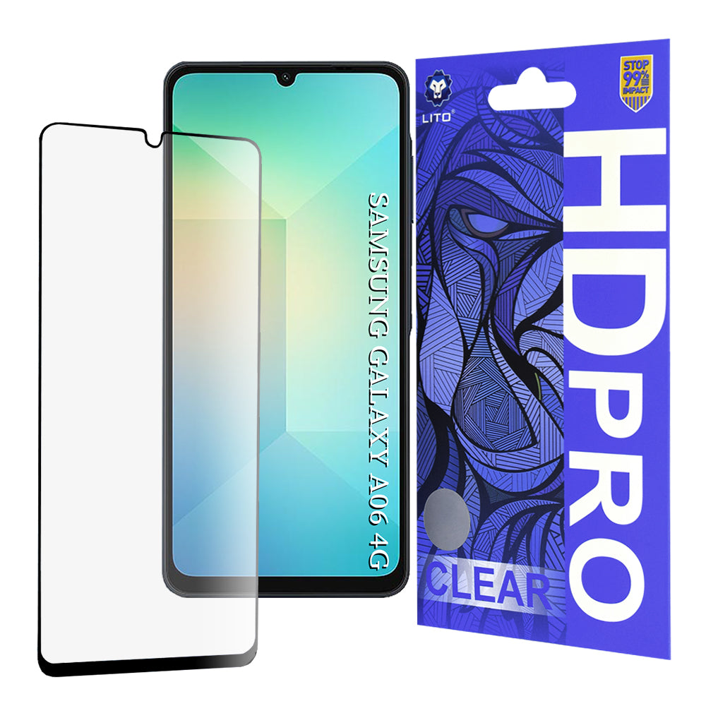 Folie de protectie Lito HD Pro Clear compatibil cu Samsung Galaxy A06 4G / A06 5G / A07 4G / A07 5G, Negru