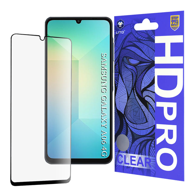 Folie de protectie Lito HD Pro Clear compatibil cu Samsung Galaxy A06 4G / A06 5G / A07 4G / A07 5G, Negru