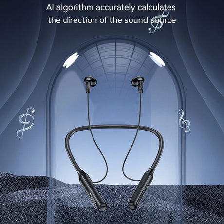 Casti Yesido (YSP21), Magnetic, Neckband Design, with Bluetooth V5.3, 280mAh, Type-C, Negru