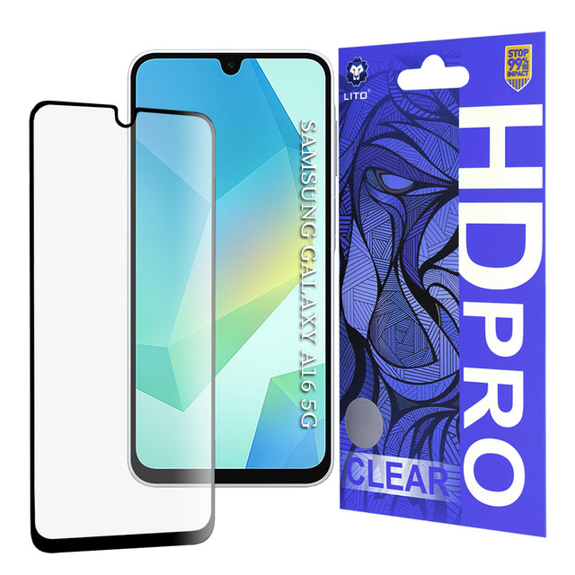 Folie de protectie Lito HD Pro Clear compatibil cu Samsung Galaxy A16 4G / A16 5G / A17 4G / A17 5G, Negru