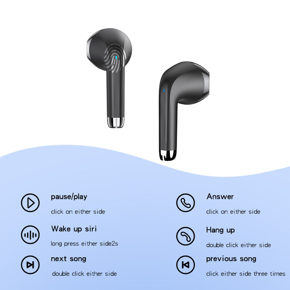 Casti Yesido (TWS21), with Bluetooth V5.3, Half-In-ear Design, Touch Control, Noise Cancelling, 320mAh, Alb