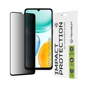Folie de protectie Techsuit 111D Privacy Full Glue compatibil cu Honor X5c Plus, Negru