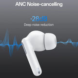Casti Yesido (TWS34), Dual Microphone, ANC, Bluetooth 5.3, ENC, In-ear Design, Touch Control, 320mAh, Alb