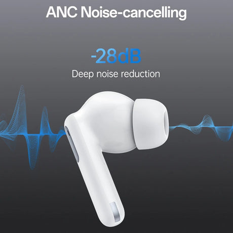 Casti Yesido (TWS34), Dual Microphone, ANC, Bluetooth 5.3, ENC, In-ear Design, Touch Control, 320mAh, Alb