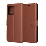 Husa de protectie Techsuit Leather Folio compatibil cu Motorola Moto G86, Maro