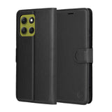 Husa de protectie Techsuit Leather Folio compatibil cu Motorola Moto G86, Negru