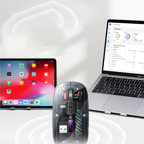 Tastatura/Mouse Yesido Wireless Mouse (KB29), Type-C, BT+ 2.4G Connection, 800/1200/1600DPI, 400mAh, Negru