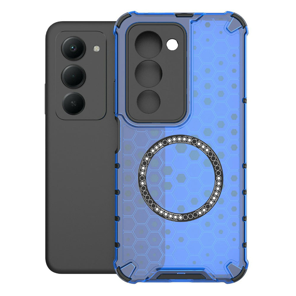 Husa de protectie Techsuit HoneyComb Shield MagSafe compatibil cu Xiaomi Redmi 15 4G / Redmi 15 5G, Albastru