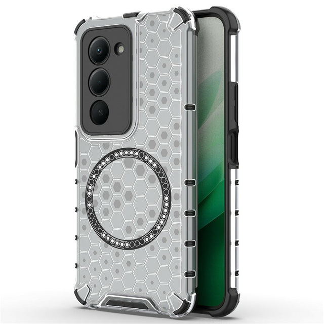 Husa de protectie Techsuit HoneyComb Shield MagSafe compatibil cu Xiaomi Redmi 15 4G / Redmi 15 5G, Alb
