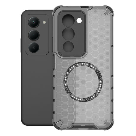 Husa de protectie Techsuit HoneyComb Shield MagSafe compatibil cu Xiaomi Redmi 15 4G / Redmi 15 5G, Negru