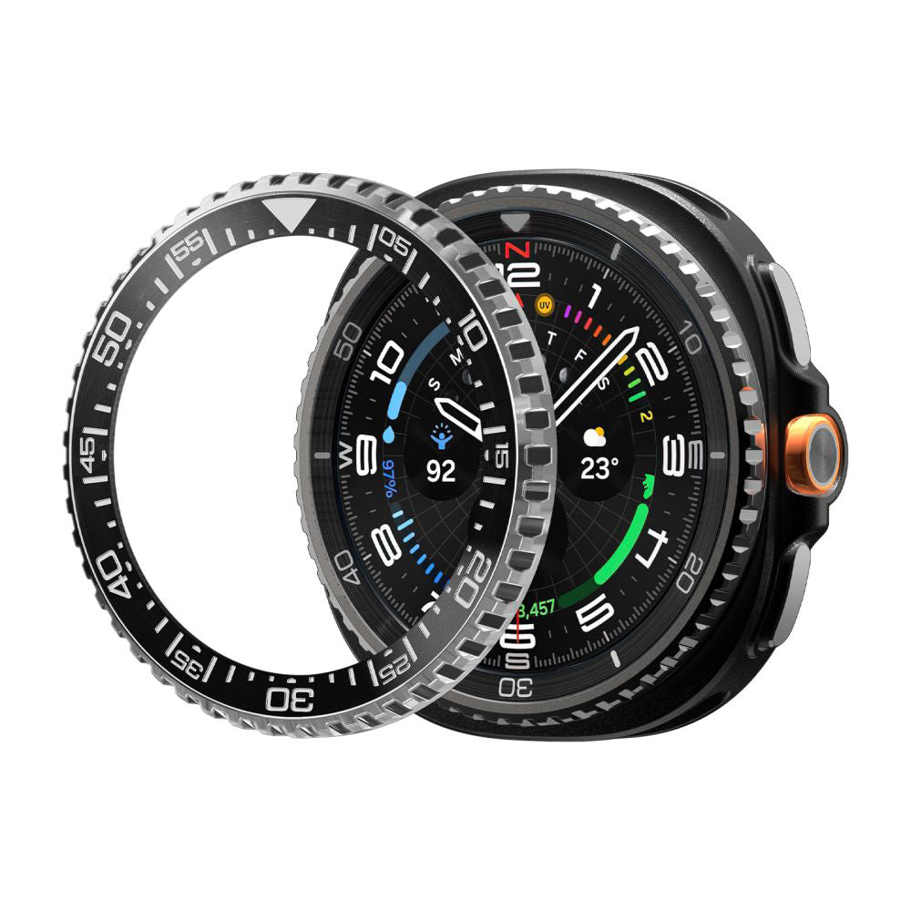 Accesoriu smartwatch Spigen Bezel Tune Pro Diver (ACS10016) compatibil cu for Samsung Galaxy Watch8 Classic, Stainless Steel, Negru