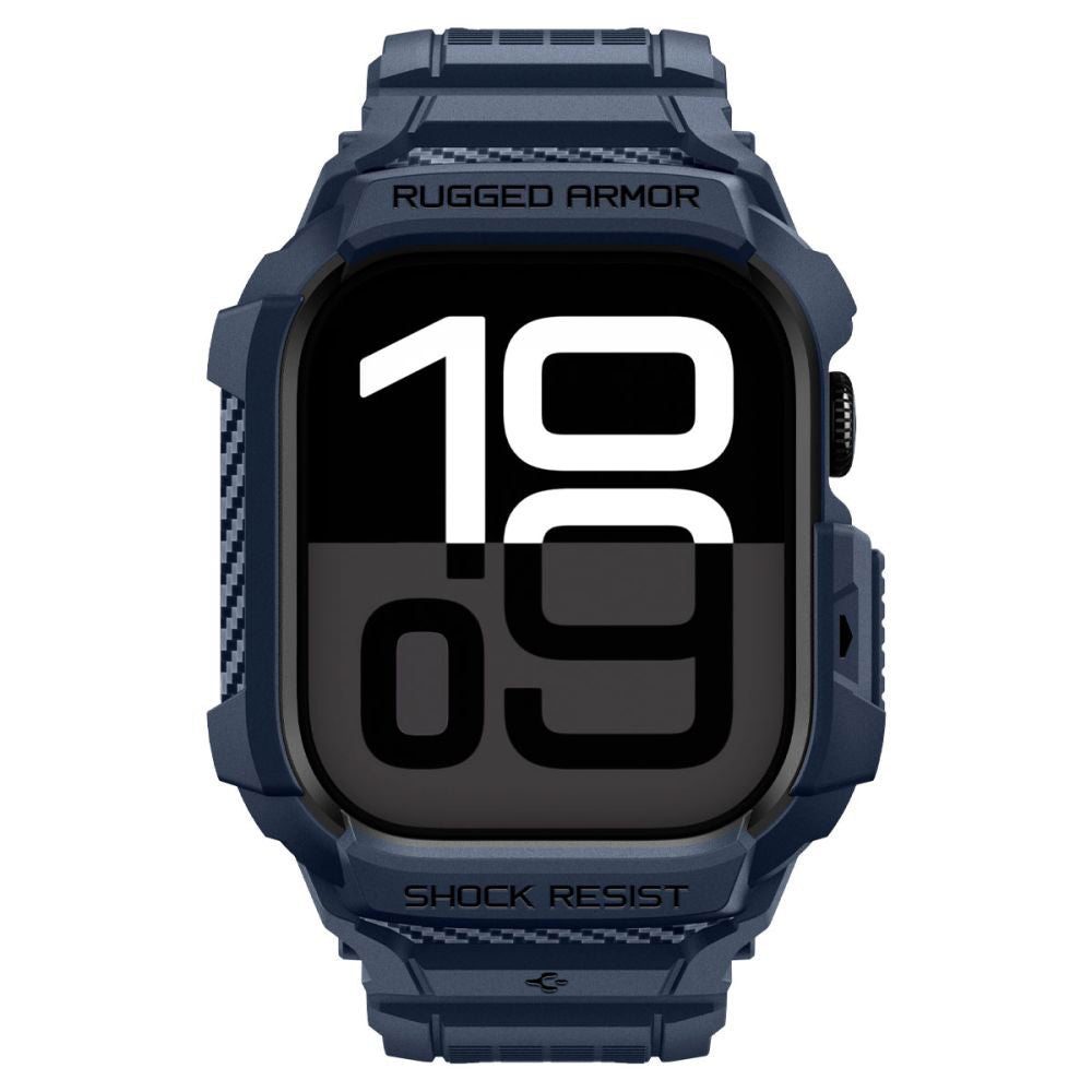 Accesoriu smartwatch Spigen Rugged Armor Pro V2 (ACS10495) compatibil cu Apple Watch 10 42mm / Watch 11 42mm, Bleumarin
