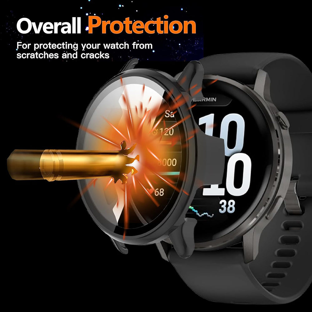 Folie de protectie smartwatch Techsuit Defense360 Pro + Screen Protector compatibil cu Garmin Venu 4 41mm, Bej