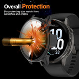Folie de protectie smartwatch Techsuit Defense360 Pro + Screen Protector compatibil cu Garmin Venu 4 45mm, Oxford Blue