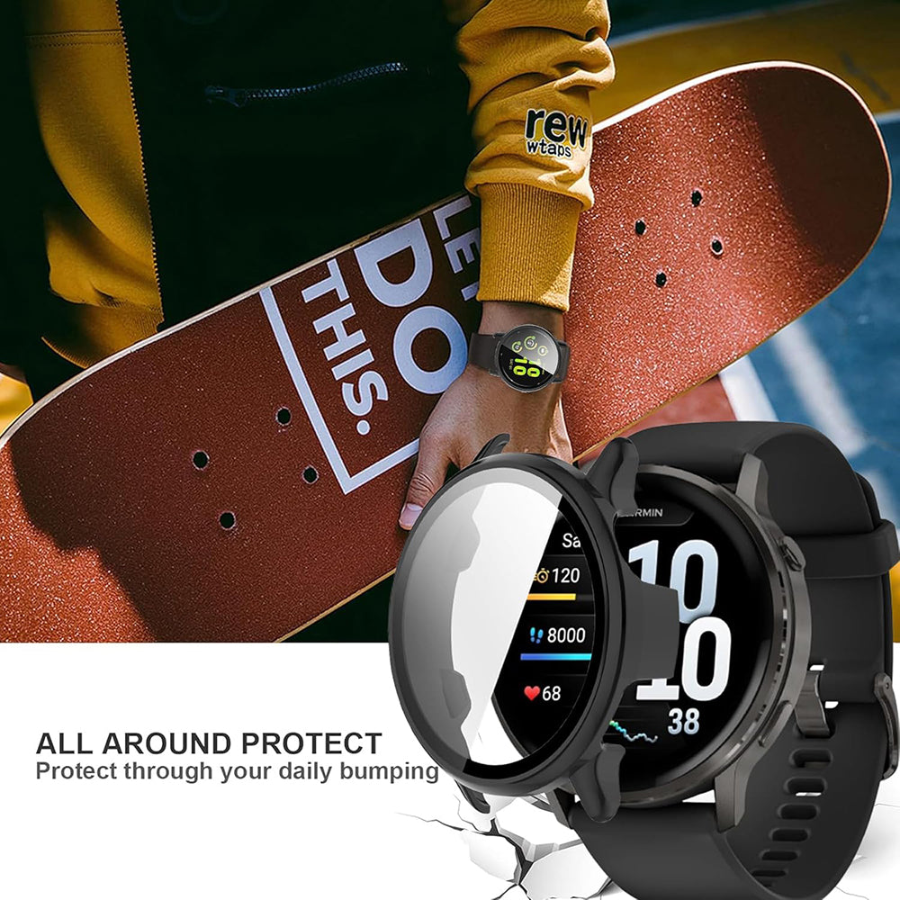 Folie de protectie smartwatch Techsuit Defense360 Pro + Screen Protector compatibil cu Garmin Venu 4 41mm, Oxford Blue