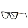 Techsuit Anti-Blue Light Glasses Reflex PC (2271), for Women, Rectangle, TR90&Metal Frame, AC Lens, Negru
