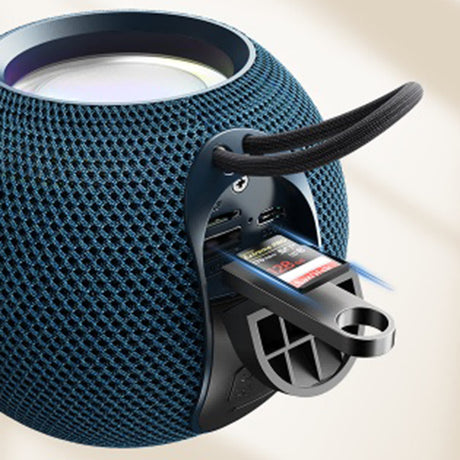 Casti Yesido Wireless Speaker (YSW13), Bluetooth 5.1, RGB Lights, Portable, Surround Sound, TF, USB, DC5V, 1200mAh, 5W, Albastru