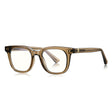 Techsuit Anti-Blue Light Glasses Reflex PC (2229), for Men, Round, TR90&Metal Frame, AC Lens, Transparent /Brown