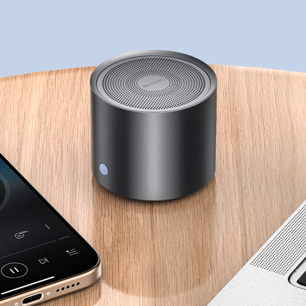 Casti Yesido Wireless Speaker (YSW30), Bluetooth 5.0, Bass Diaphragm, Ultra Mini Size, IPX5 Waterproof, Type-C, 700mAh, Negru