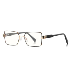 Techsuit Anti-Blue Light Glasses Reflex PC (3160), for Women, Rectangle, Metal Frame, AC Lens, Negru
