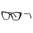 Techsuit Anti-Blue Light Glasses Reflex PC (2262), for Women, Rectangle, TR90&Metal Frame, AC Lens, Negru