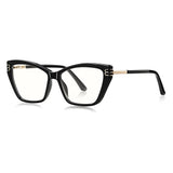 Techsuit Anti-Blue Light Glasses Reflex PC (2262), for Women, Rectangle, TR90&Metal Frame, AC Lens, Negru