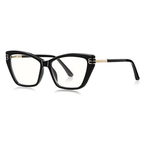 Techsuit Anti-Blue Light Glasses Reflex PC (2262), for Women, Rectangle, TR90&Metal Frame, AC Lens, Negru