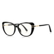 Techsuit Anti-Blue Light Glasses Reflex PC (2274), for Women, Oversized, TR90&Metal Frame, AC Lens, Negru