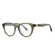 Techsuit Anti-Blue Light Glasses Reflex PC (2231), Round, TR90&Metal Frame, AC Lens, Transparent /Green