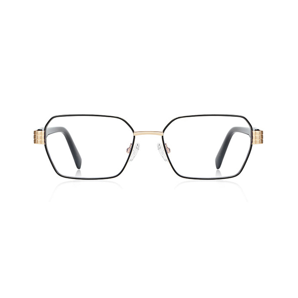 Techsuit Anti-Blue Light Glasses Reflex PC (3161), for Women, Rectangle, Metal Frame, AC Lens, Negru