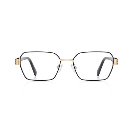 Techsuit Anti-Blue Light Glasses Reflex PC (3161), for Women, Rectangle, Metal Frame, AC Lens, Negru