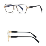 Techsuit Anti-Blue Light Glasses Reflex PC (3161), for Women, Rectangle, Metal Frame, AC Lens, Negru