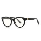 Techsuit Anti-Blue Light Glasses Reflex PC (2231), for Men, Round, TR90&Metal Frame, AC Lens, Negru