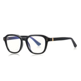 Techsuit Anti-Blue Light Glasses Reflex PC (2227), for Men, Round, TR90&Metal Frame, AC Lens, Negru