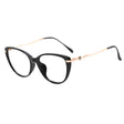 Techsuit Anti-Blue Light Glasses Reflex PC (86162), for Women, Round, TR90&Metal Frame, AC Lens, Auriu /Black