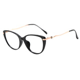 Techsuit Anti-Blue Light Glasses Reflex PC (86162), for Women, Round, TR90&Metal Frame, AC Lens, Auriu /Black