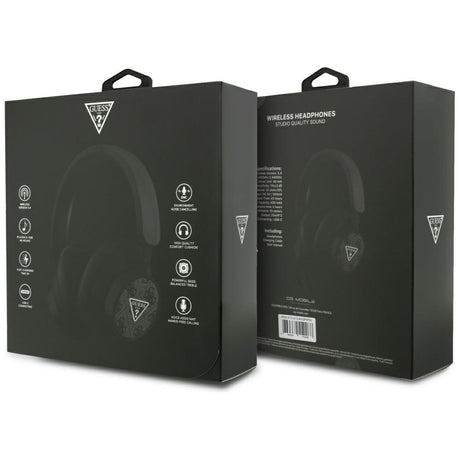 Casti Guess Wireless 4G Triangle Logo (GUBHC15PMRTRK), Bluetooth V5.4, IPX4, ENC Technology, Over-ear, Negru