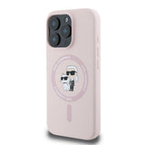 Husa de protectie Karl Lagerfeld Silicone KC Body Ring MagSafe (KLHMP16XSCMKCRHP) compatibil cu iPhone 16 Pro Max, Roz