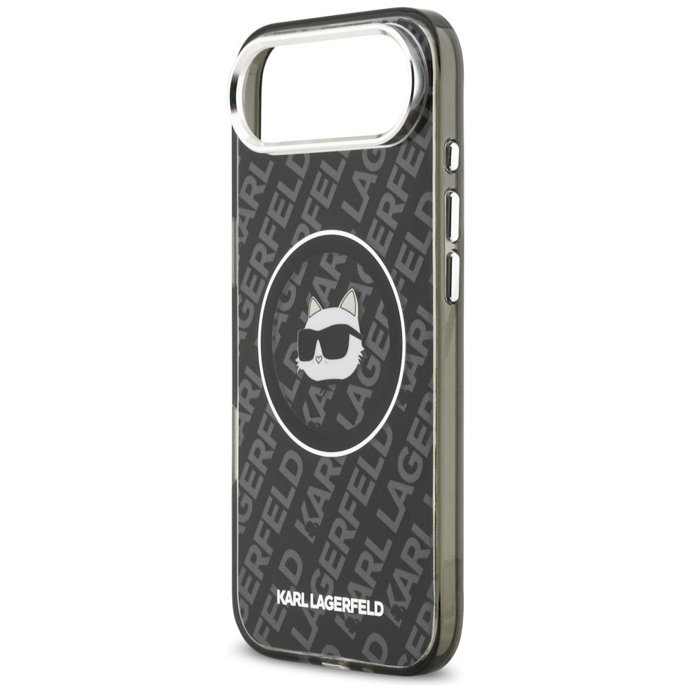 Husa de protectie Karl Lagerfeld IML Choupette Head Logo MagSafe (KLHMP17MHMKBCHOK) compatibil cu iPhone 17 Air, Negru