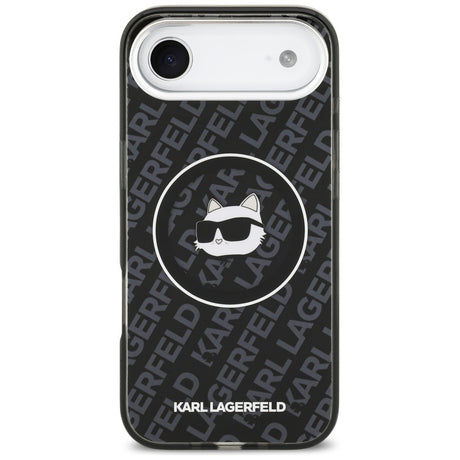 Husa de protectie Karl Lagerfeld IML Choupette Head Logo MagSafe (KLHMP17MHMKBCHOK) compatibil cu iPhone 17 Air, Negru