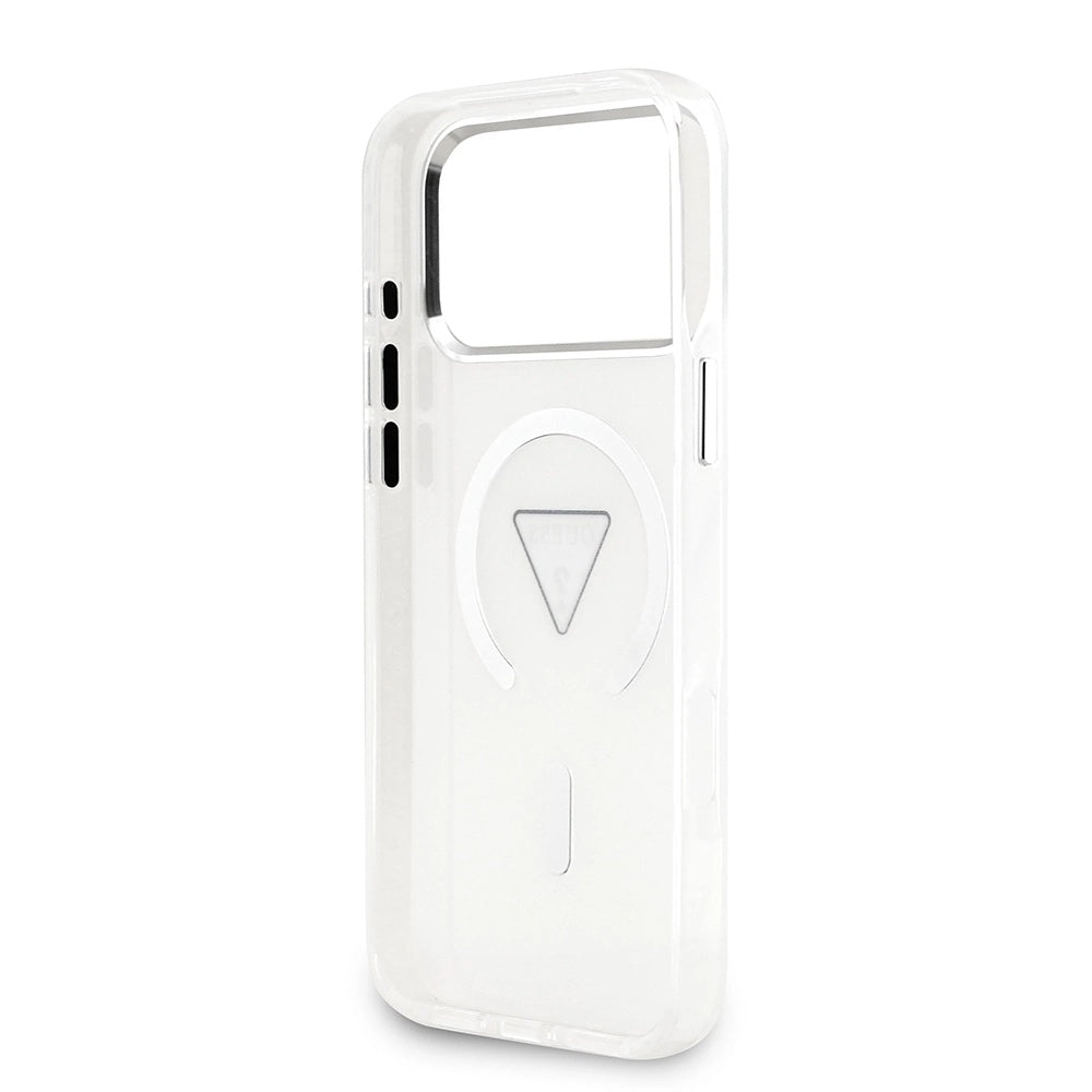 Husa de protectie Guess IML Gradient Triangle Logo MagSafe (GUHMP17XHGTMLCGT) compatibil cu iPhone 17 Pro Max, Transparent