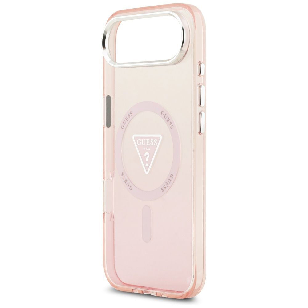 Husa de protectie Guess IML Gradient Triangle Logo MagSafe (GUHMP17MHGTMLCGP) compatibil cu iPhone 17 Air, Roz