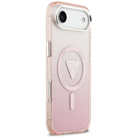 Husa de protectie Guess IML Gradient Triangle Logo MagSafe (GUHMP17MHGTMLCGP) compatibil cu iPhone 17 Air, Roz