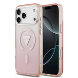 Husa de protectie Guess IML Gradient Triangle Logo MagSafe (GUHMP17XHGTMLCGP) compatibil cu iPhone 17 Pro Max, Roz