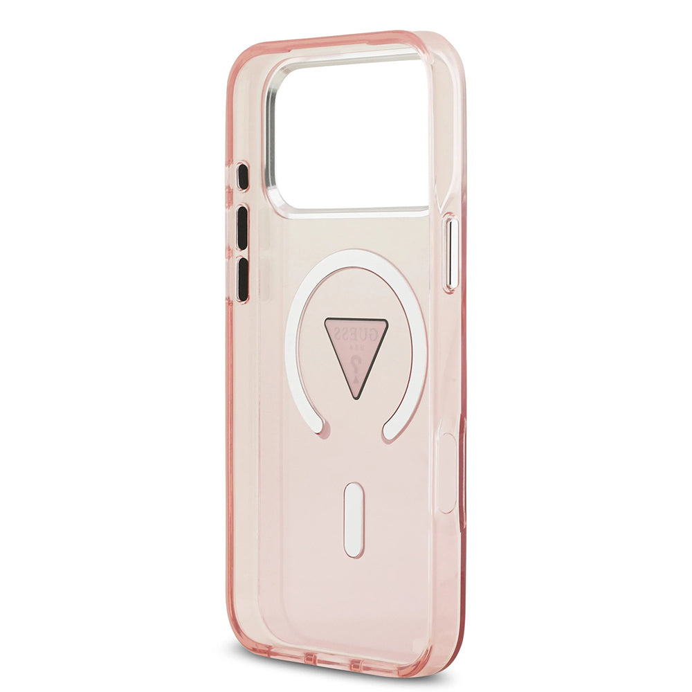 Husa de protectie Guess IML Gradient Triangle Logo MagSafe (GUHMP17XHGTMLCGP) compatibil cu iPhone 17 Pro Max, Roz