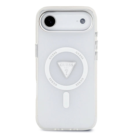 Husa de protectie Guess IML Gradient Triangle Logo MagSafe (GUHMP17MHGTMLCGT) compatibil cu iPhone 17 Air, Transparent