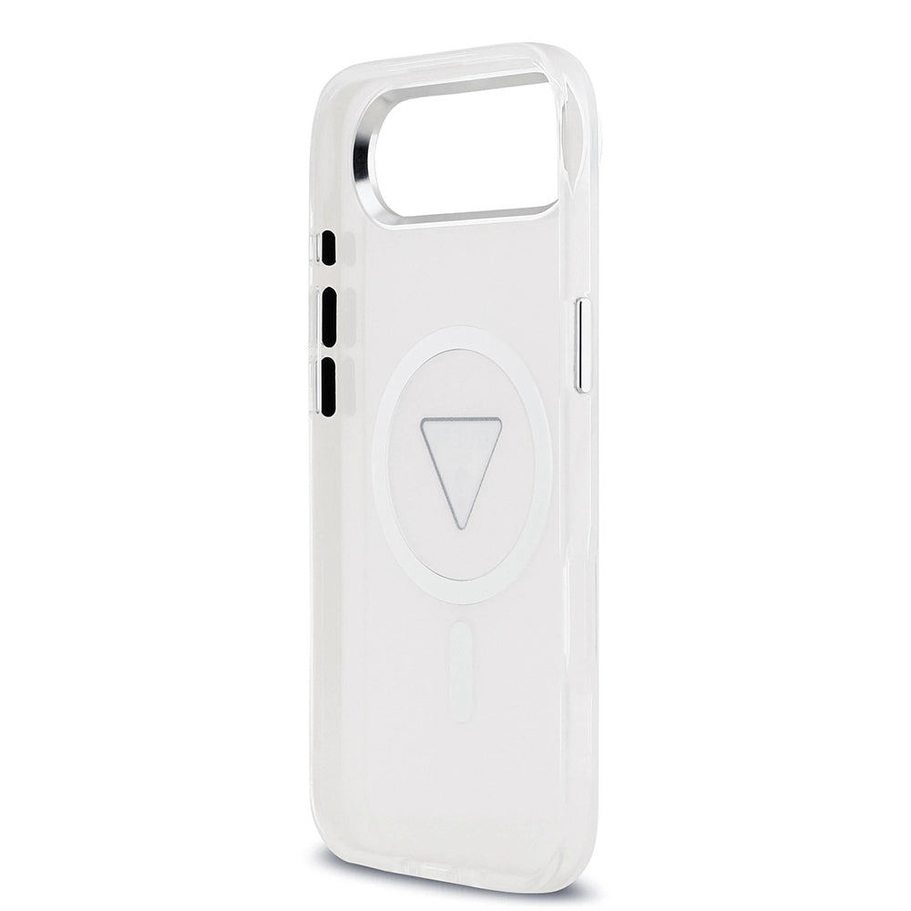 Husa de protectie Guess IML Gradient Triangle Logo MagSafe (GUHMP17MHGTMLCGT) compatibil cu iPhone 17 Air, Transparent