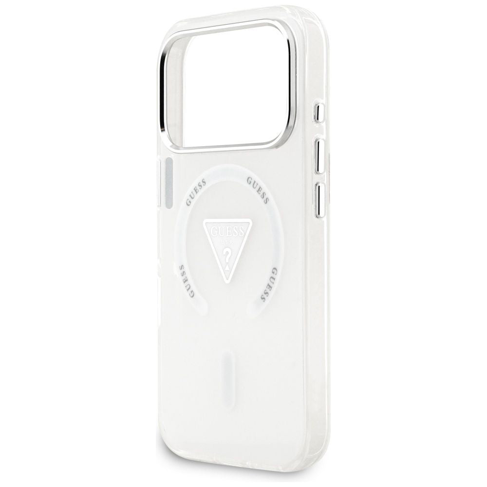 Husa de protectie Guess IML Gradient Triangle Logo MagSafe (GUHMP17LHGTMLCGT) compatibil cu iPhone 17 Pro, Transparent