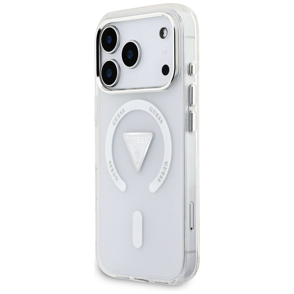Husa de protectie Guess IML Gradient Triangle Logo MagSafe (GUHMP17LHGTMLCGT) compatibil cu iPhone 17 Pro, Transparent