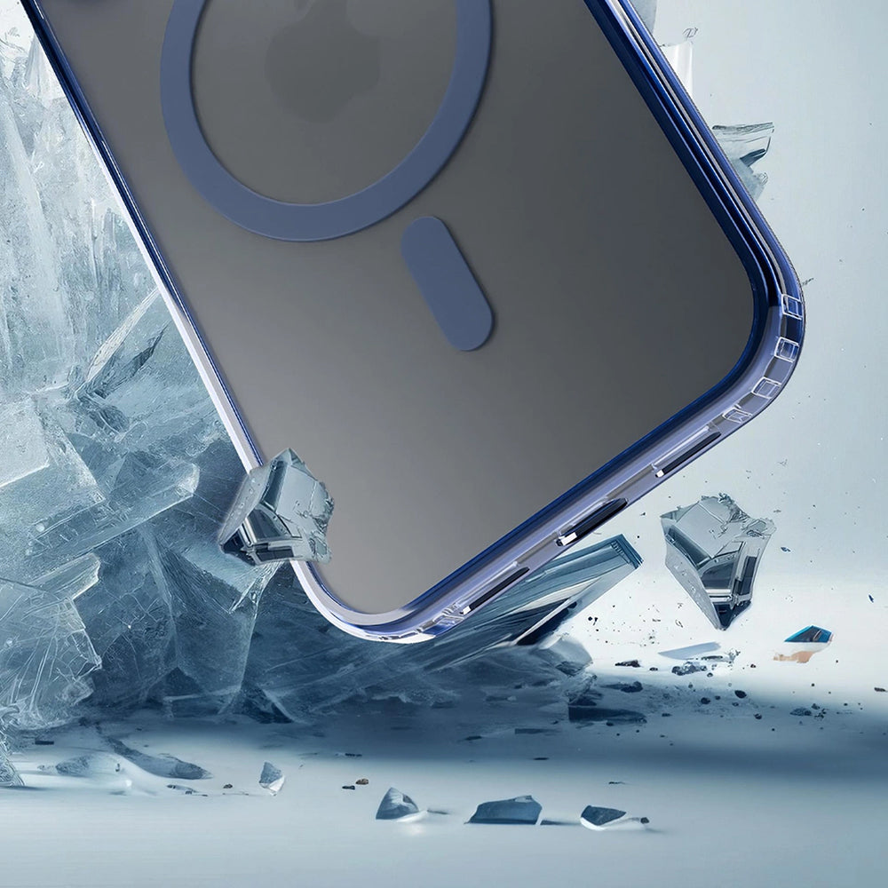 Husa de protectie 3mk Frosty MagCase compatibil cu iPhone 17, Albastru